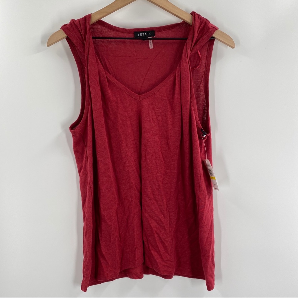 1. State- Twist Strap Linen Blend Tank